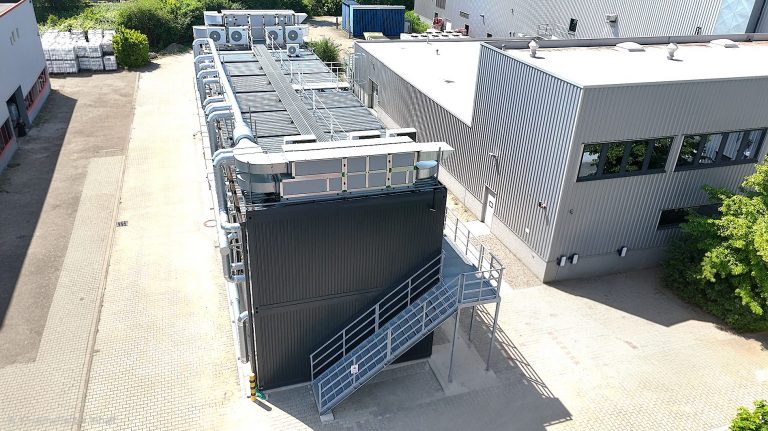 Laborcontainer im Projekteinsatz zur Erweiterung bestehender Laborkapazitäten